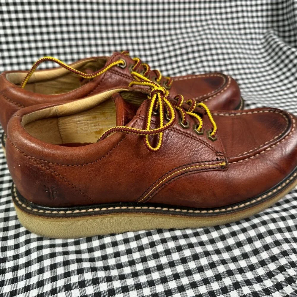 Frye Leather Moc Toe Boat Shoe Men's Size 7 - Summer / Work / Thick Stitch